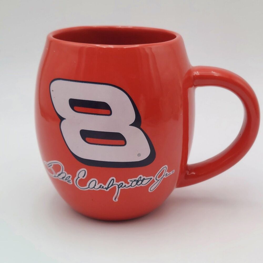 NASCAR Dale Earnhardt Jr. # 8 Nascar Large Red/ Orange Coffee Mug 14oz